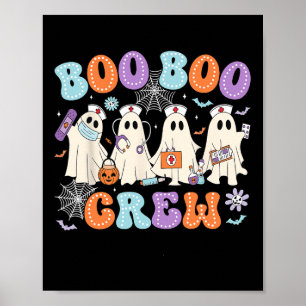 Groovy Boo Crew Nurse Funny Ghost Women Hallow Poster