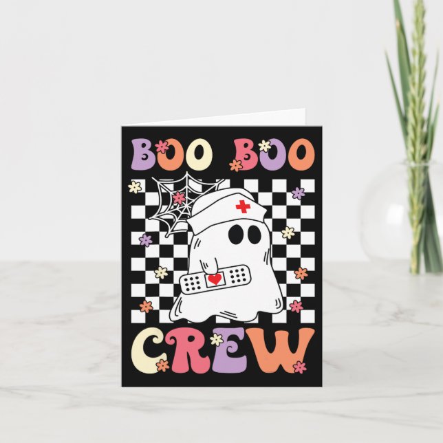 Groovy Boo Crew Nurse Ghost Paramedic Emt Ems Karte (Vorderseite)