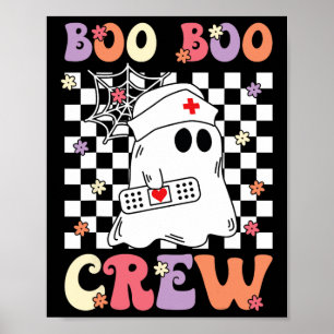Groovy Boo Crew Nurse Ghost Paramedic Emt Ems Poster