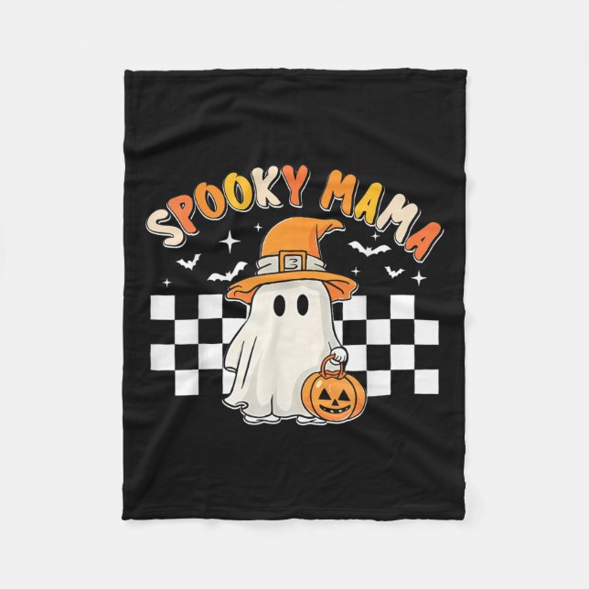 Groovy Boo One Soky Mama First Halloween Birthday  Fleecedecke (Vorderseite)