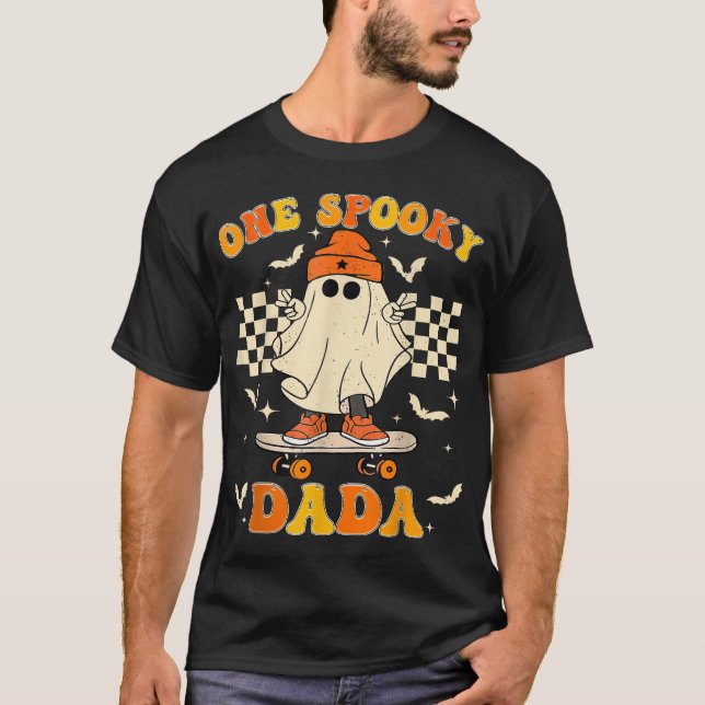 Groovy Boo One Spooky Dada erstes Halloween T-Shirt (Vorderseite)
