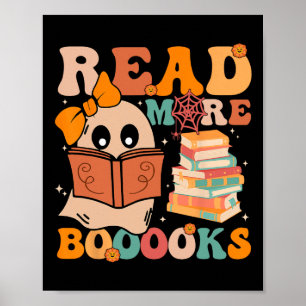 Groovy Booooks Ghost Read more Bücher Funny Teache Poster