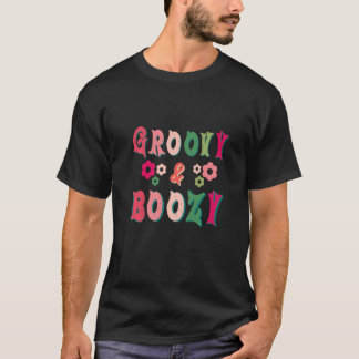 Groovy & Boozy Braut-Squad Junggesellinnen-Abschie T-Shirt