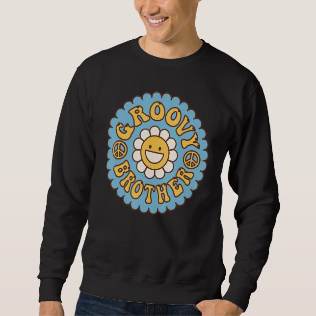 Groovy Brother 70er Ästhetik 1970er Retro Brother Sweatshirt (Vorderseite)