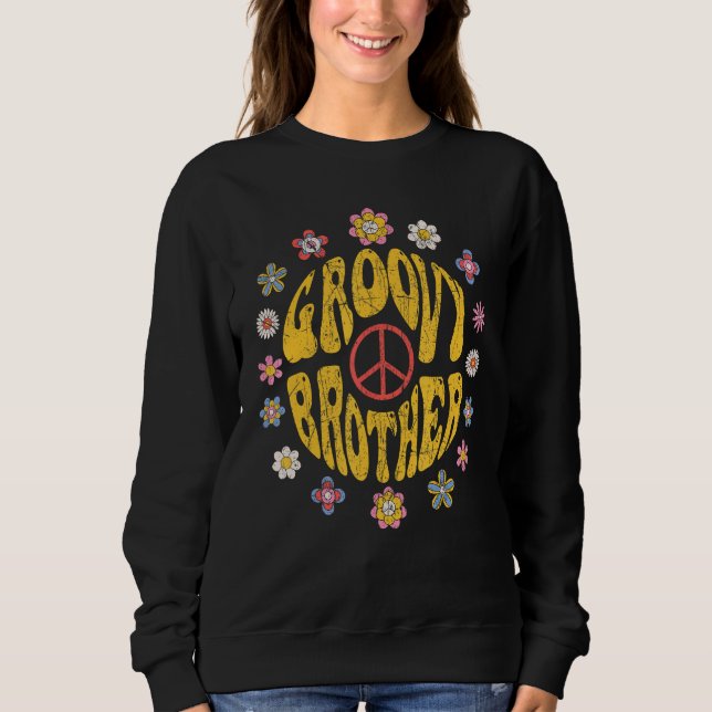 Groovy Brother 70er Ästhetische Nostalgie in den 1 Sweatshirt (Vorderseite)