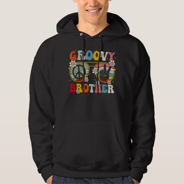 Groovy Brother Retro Matching Family Colorful 60er Hoodie (Vorderseite)