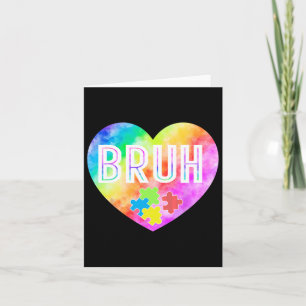 Groovy Bruh Autism Awareness Puzzle Stück für Jung Karte