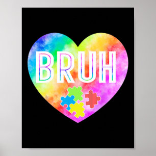 Groovy Bruh Autismus-Bewusstsein-Puzzleteil für Ju Poster