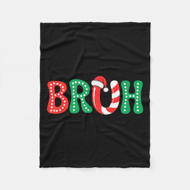 Groovy Bruh Christmas Funny Xmas Kinder Teens Boys Fleecedecke (Vorderseite)