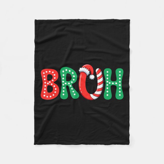 Groovy Bruh Christmas Funny Xmas Kinder Teens Boys Fleecedecke (Vorderseite)