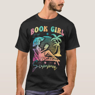 Groovy Buch Mädchen Sommer Bücher Lesen Buchliebha T-Shirt
