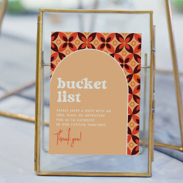 Groovy Bucket List Wedding Sign Poster