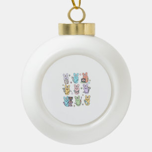 Groovy Bunnies Candy Ultraschall Tech Oster Sonogr Keramik Kugel-Ornament