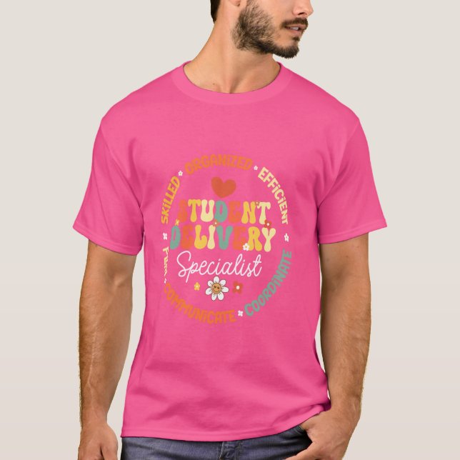 Groovy Bus Aide Driver Zurück zur Schule Squad T-Shirt (Vorderseite)