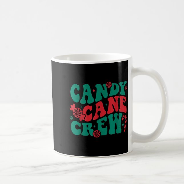 Groovy Candy Cane Crew Matching Family Group Squad Kaffeetasse (Rechts)