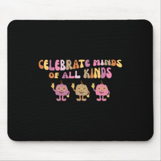 Groovy Celebrate Minds aller Art Kürbis verspuckt Mousepad