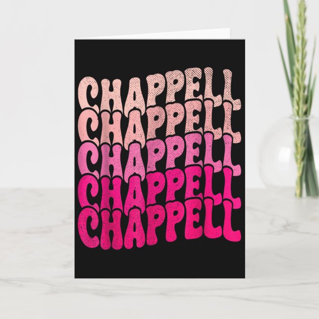 Groovy Chappell First Name D Chappell Tees Meme  Karte (Vorderseite)