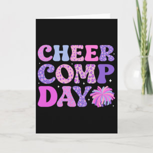Groovy Cheer Comp Tag Cheerleading-Wettkampftag Karte