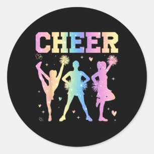 Groovy Cheer Coquette Bogen Cheerleading Liebhaber Runder Aufkleber
