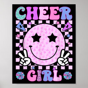 Groovy Cheer Girl Cheerleading Cheerleader Frauen  Poster