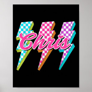 Groovy Chris Blitz Checkered I Love Meme Poster
