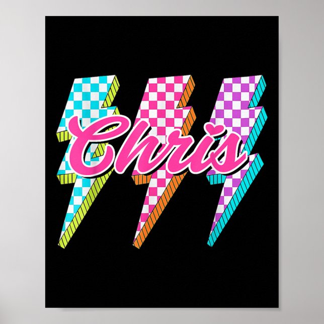 Groovy Chris Blitz Checkered I Love Meme  Poster (Vorne)