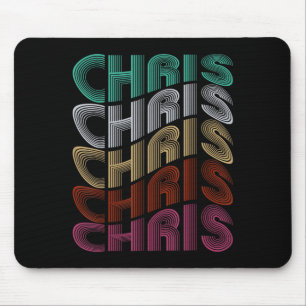 Groovy Chris D Name Ich liebe Chris 70er,80er Meme Mousepad