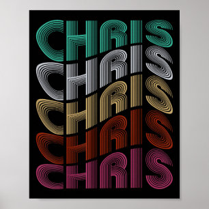 Groovy Chris D Name Ich liebe Chris 70er,80er Meme Poster