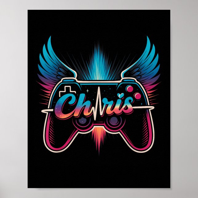 Groovy Chris First Name D Chris Control Game Meme  Poster (Vorne)