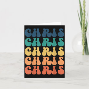 Groovy Chris Personalisierter Name Liebe Chris 80s Karte