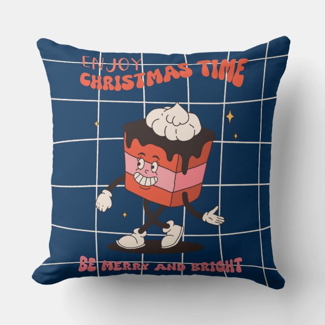 Groovy Christmas Day Throw Kissen (Vorderseite)