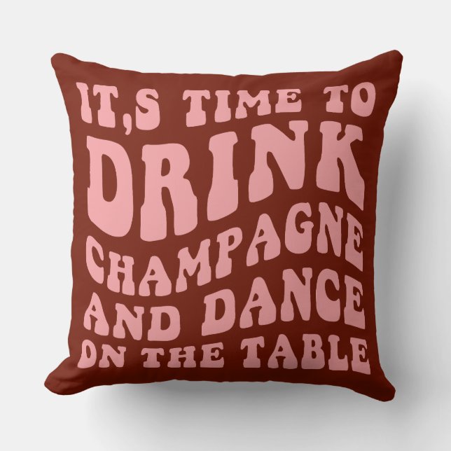 Groovy Christmas Day Throw Kissen (Vorderseite)