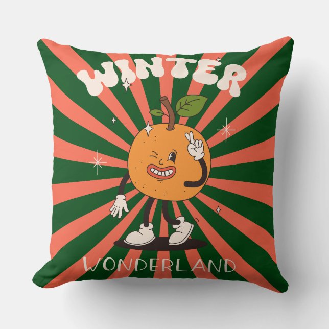 Groovy Christmas Day Throw Kissen (Vorderseite)