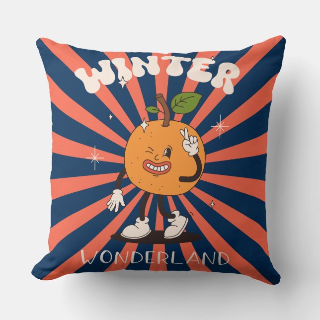 Groovy Christmas Day Throw Kissen (Vorderseite)