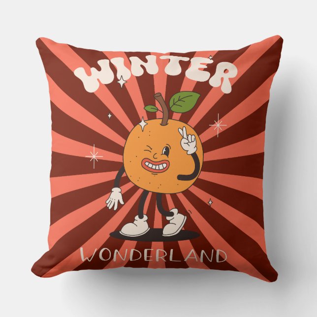 Groovy Christmas Day Throw Kissen (Vorderseite)