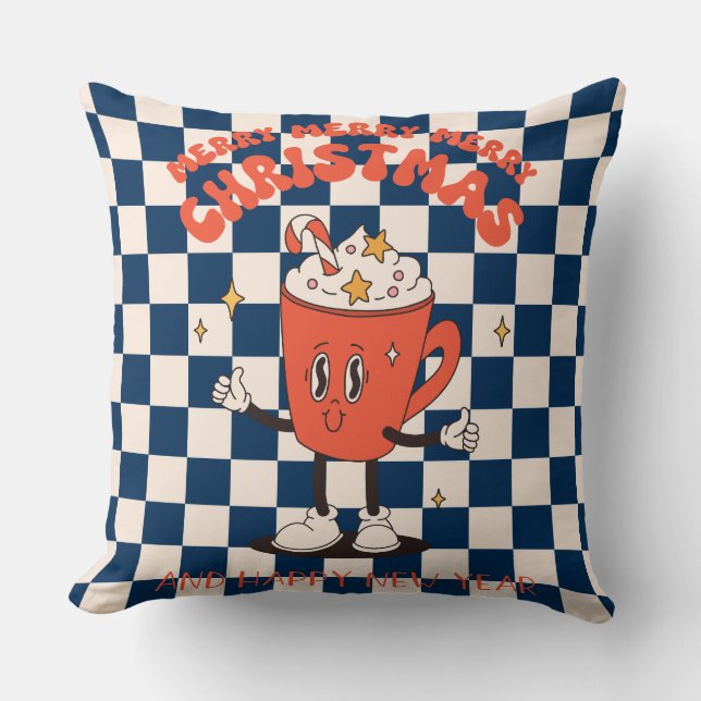 Groovy Christmas Day Throw Kissen (Vorderseite)