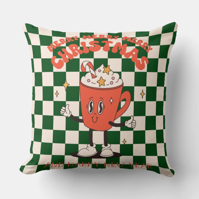 Groovy Christmas Day Throw Kissen (Vorderseite)