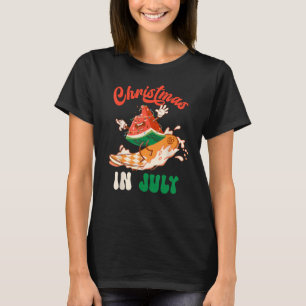 Groovy Christmas Im Juli Wassermelon Surfen Tropic T-Shirt