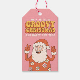 Groovy Christmas Merry Santa Funny Retro Hippie Geschenkanhänger