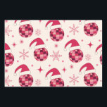 Groovy Christmas Santa Disco Balls Muster Geschenkpapier Set<br><div class="desc">Das ist eine helle und helle Weihnachtsdiskokugel in Weihnachtsmannmütze mit Rot,  Rosa und Bordeaux mit Schneeflocken und Sternen.</div>