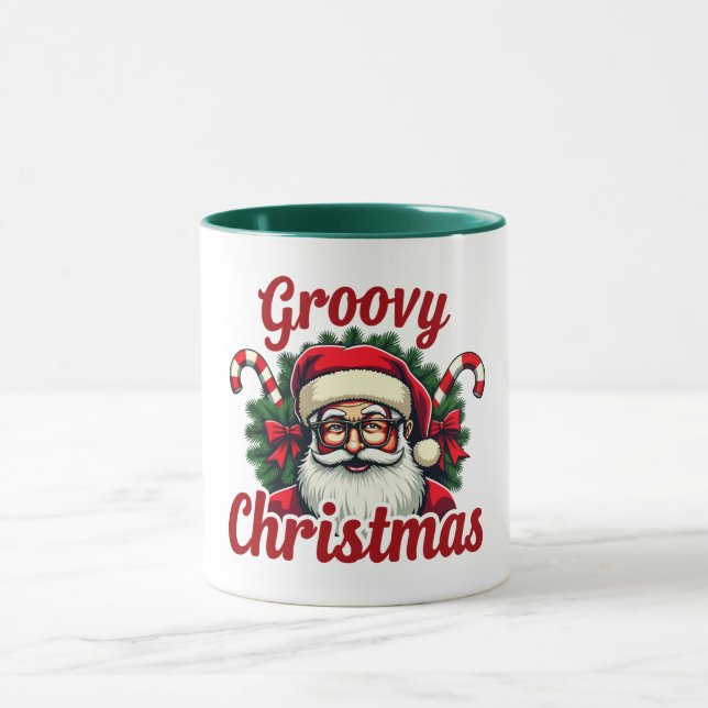 Groovy Christmas Santa Tasse (Zentrum)