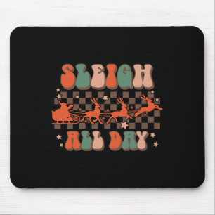 Groovy Christmas Sleigh Ganztägige Rentier Mousepad