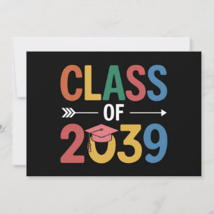 Groovy Class of 2039 Abschluss Senior 2039 Einladung