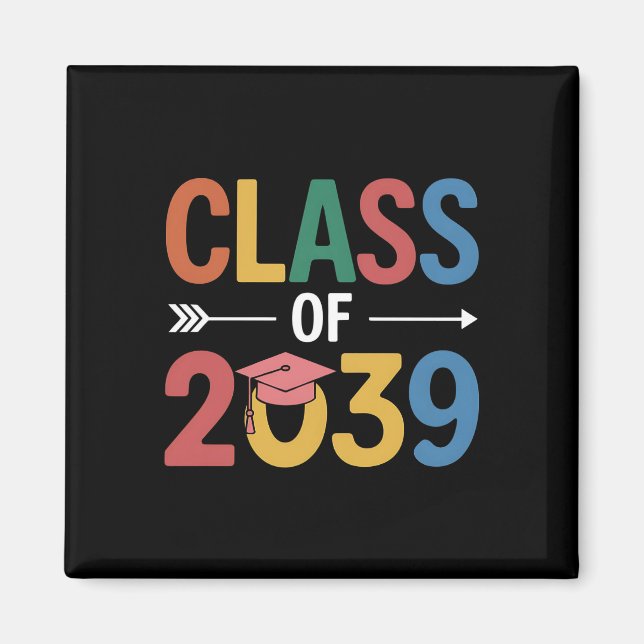 Groovy Class of 2039 Abschluss Senior 2039 Magnet (Vorne)