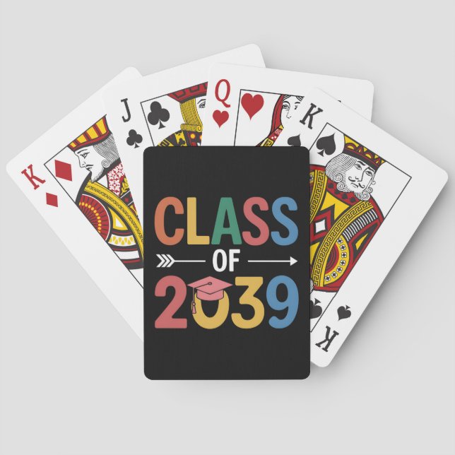 Groovy Class of 2039 Abschluss Senior 2039 Spielkarten (Rückseite)
