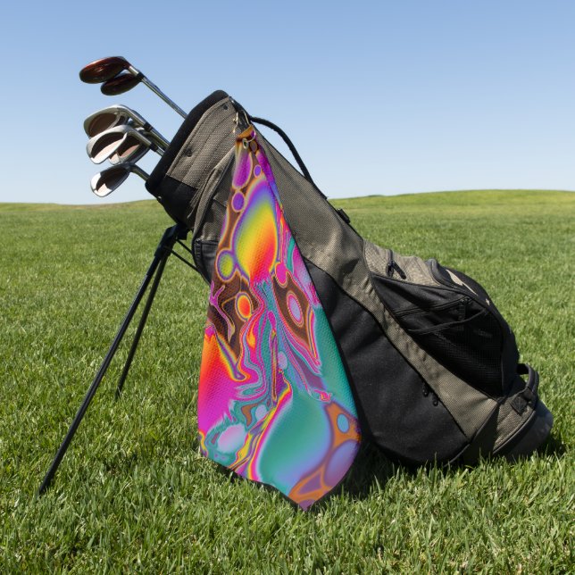 Groovy Color Burst Golfhandtuch (Gras)