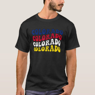 Groovy Colorado State Home Ich liebe Colorado-Flag T-Shirt