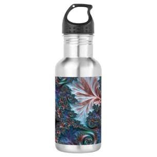 Groovy Colorful Boho Hippie Mandelbrot Fraktal Art Edelstahlflasche