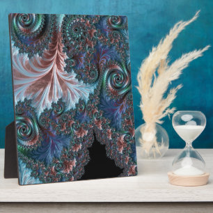 Groovy Colorful Boho Hippie Mandelbrot Fraktal Art Fotoplatte