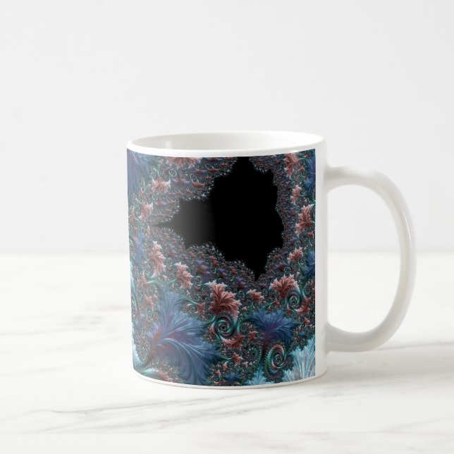 Groovy Colorful Boho Hippie Mandelbrot Fraktal Art Kaffeetasse (Rechts)